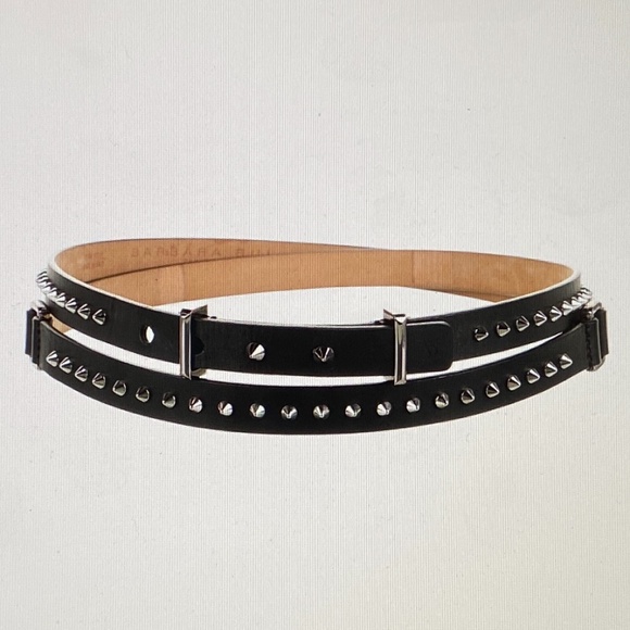 Barbara Bui Accessories - Barbara Bui Studded Double Wrap Leather Belt